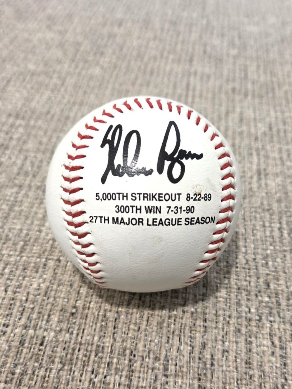 Nolan Ryan 5000th Strikeout Baseball Texas Rangers MLB Pitcher Memorabilia Decor